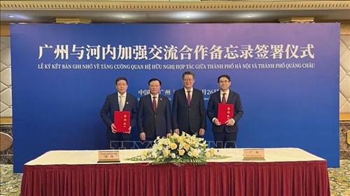 Thành phố Hà Nội và thành phố Quảng Châu (Trung Quốc) tăng cường hợp tác thương mại, du lịch